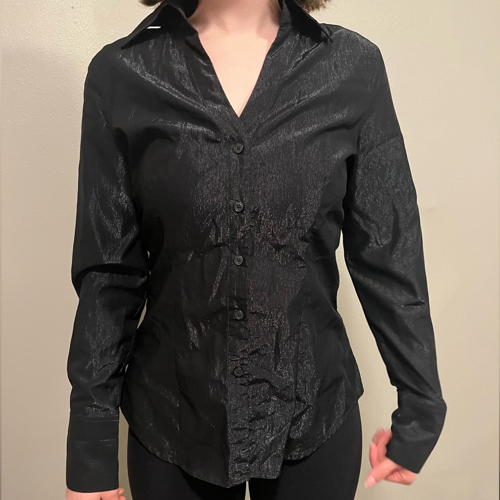 Shimmery button up
